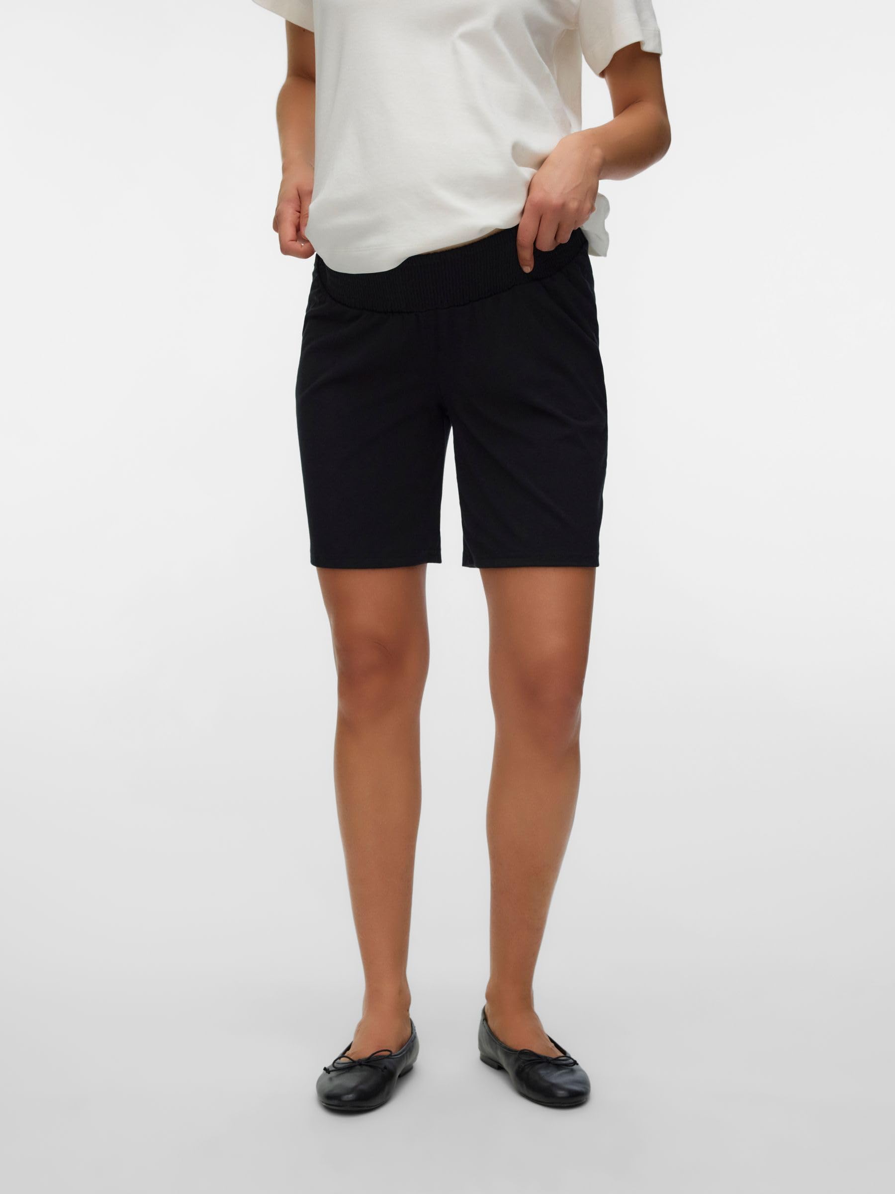 mamalicious-mlmila-umstands-shorts-normal-geschnittene-kurze-hose-mit-hoher-tail image 2