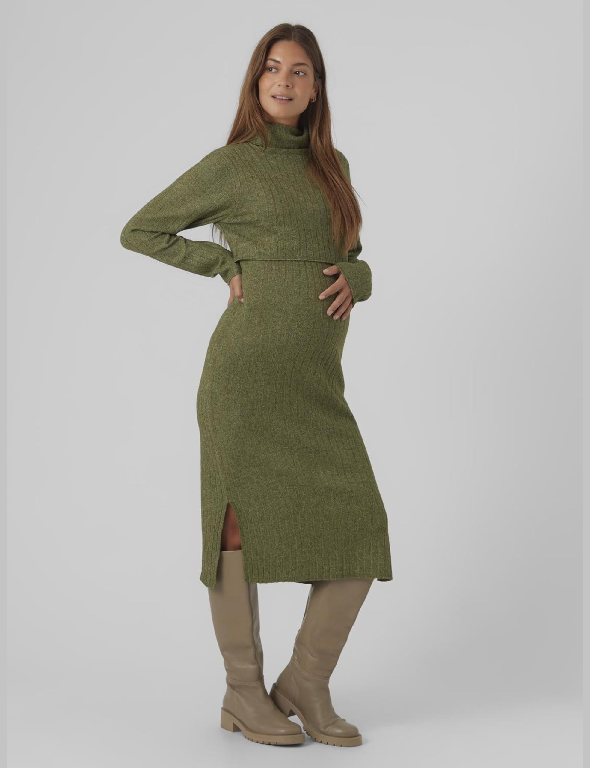 mamalicious-mlsuniva-umstandskleid-f-r-damen-feinstrick-dehnbar-weich image 2
