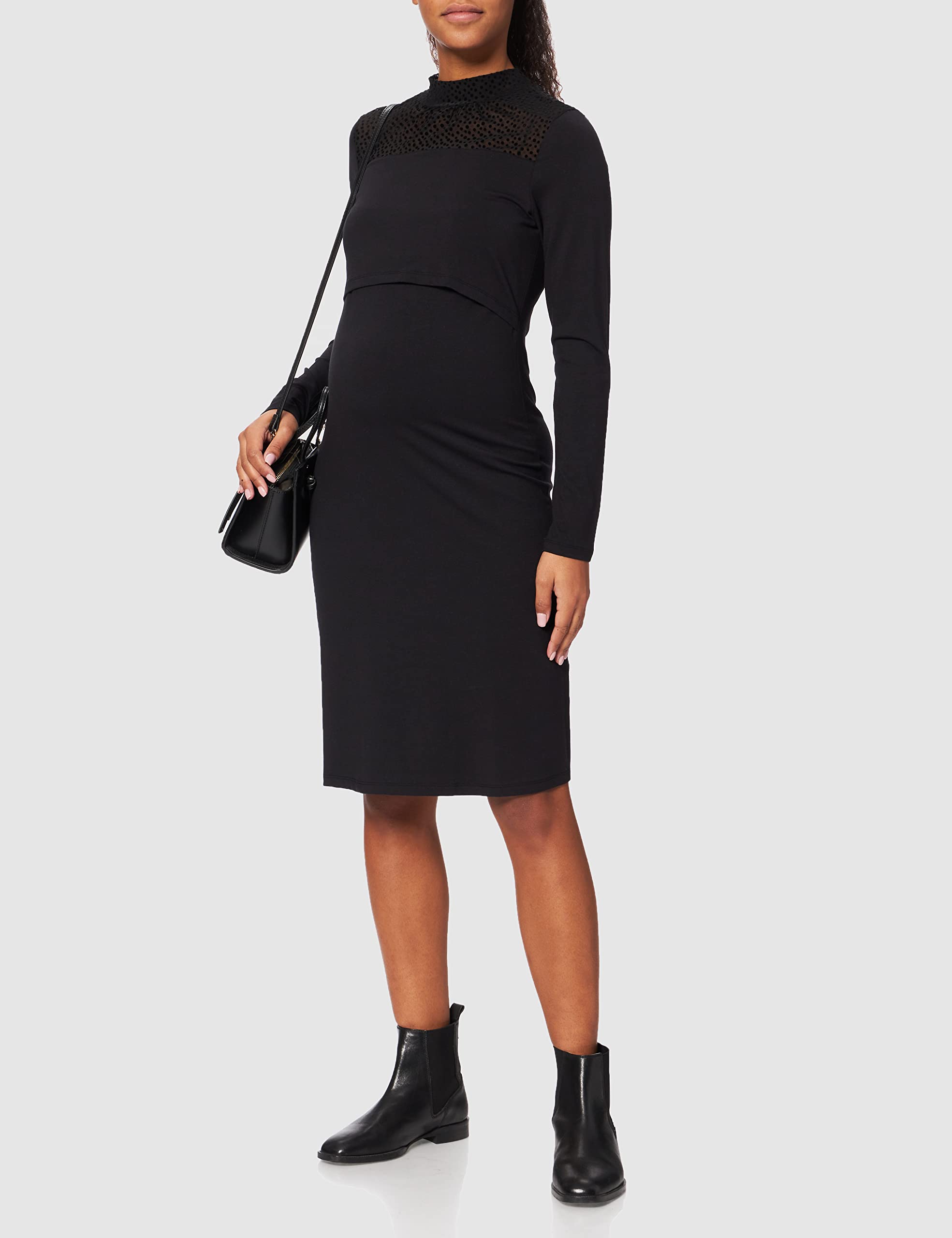 noppies-umstandskleid-jordan-langarm-stillkleid-mit-netzausschnitt-und-tupfen-do image 2
