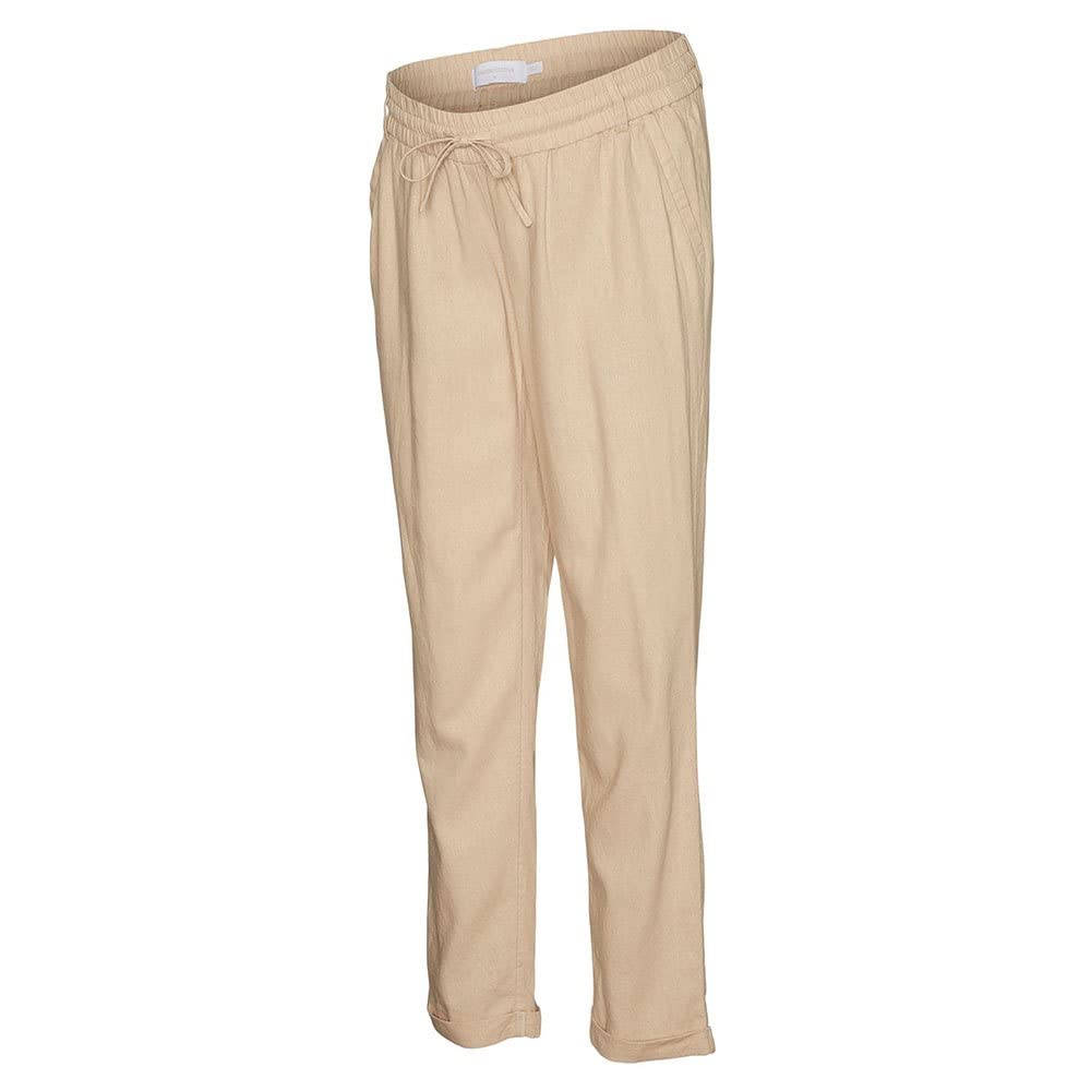 mamalicious-mlbeach-woven-string-pant-noos-leichte-umstandshose-mit-elastischem- image 3