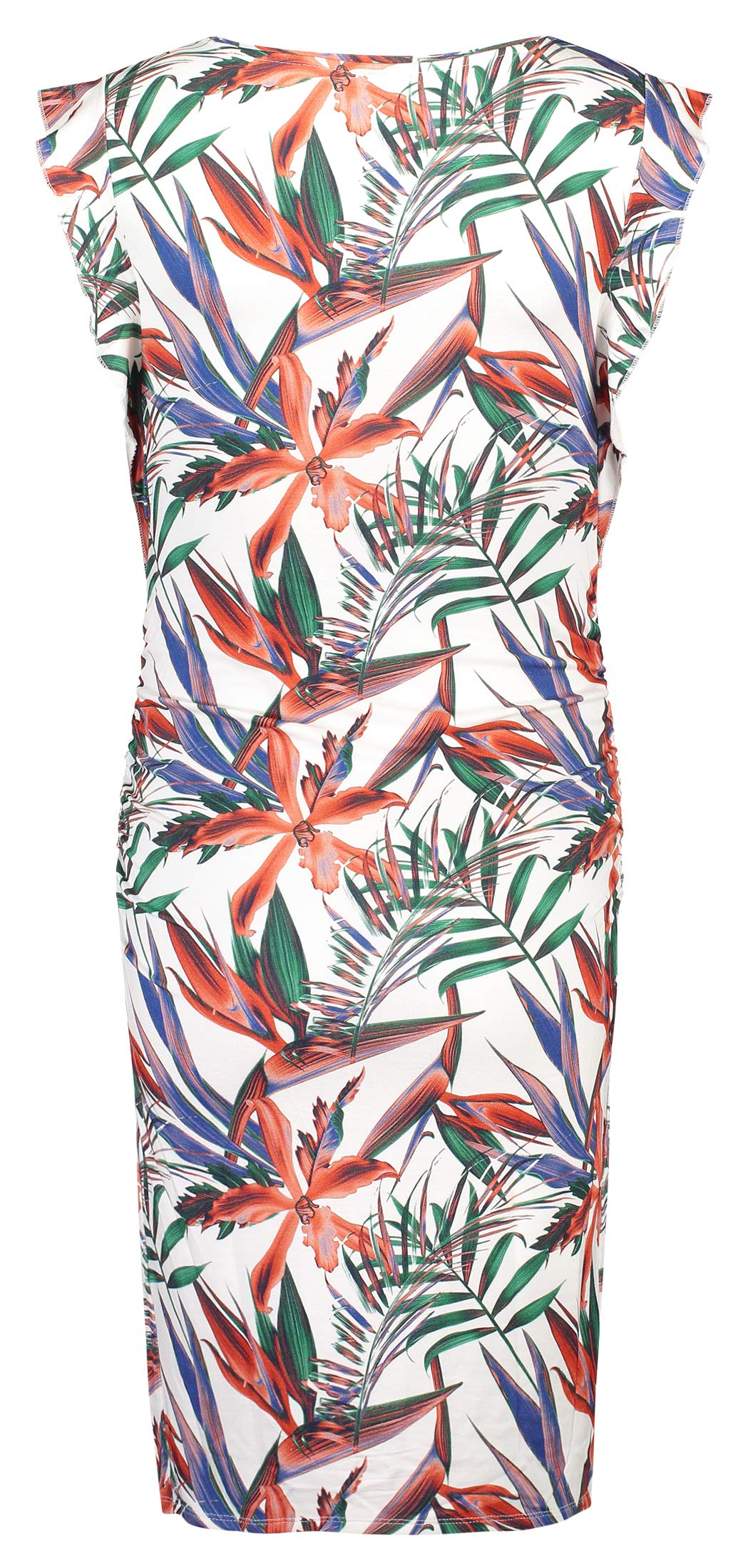 noppies-damen-kleid-ss-pascale-aop-umstandskleid-mit-tropischem-blattdruck-blanc image 5