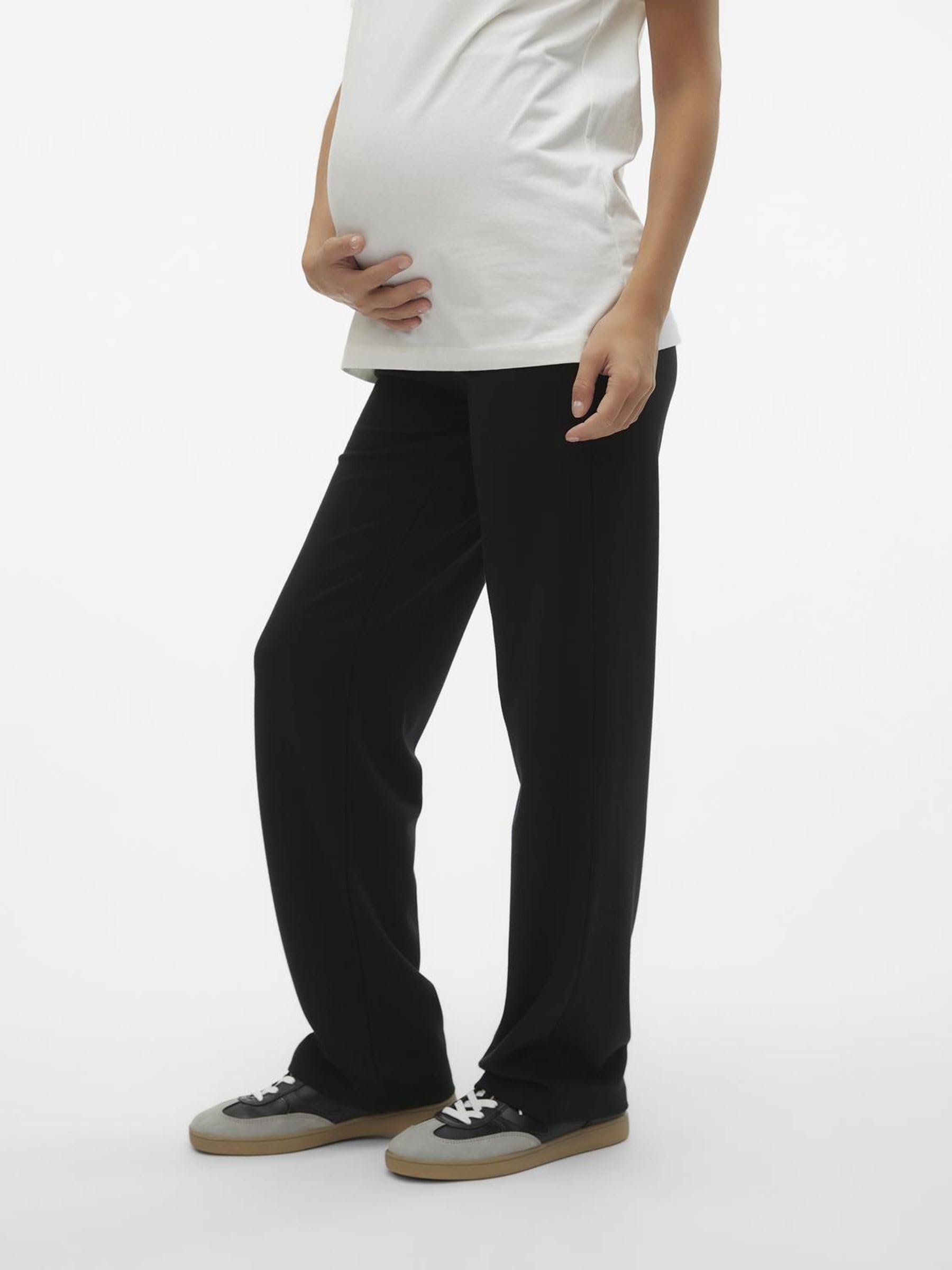 mamalicious-damen-umstands-hose-mit-hoher-taille-und-bumpband image 2