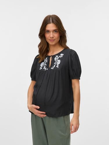 mamalicious-stillbluse-mlpilar-mit-rundhals-ballon-rmeln-und-elastischen-b-ndche image 8
