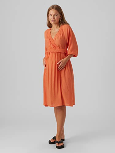 mamalicious-damen-umstandskleid-mit-wickeloptik-bequemes-kleid-f-r-schwangere image 7