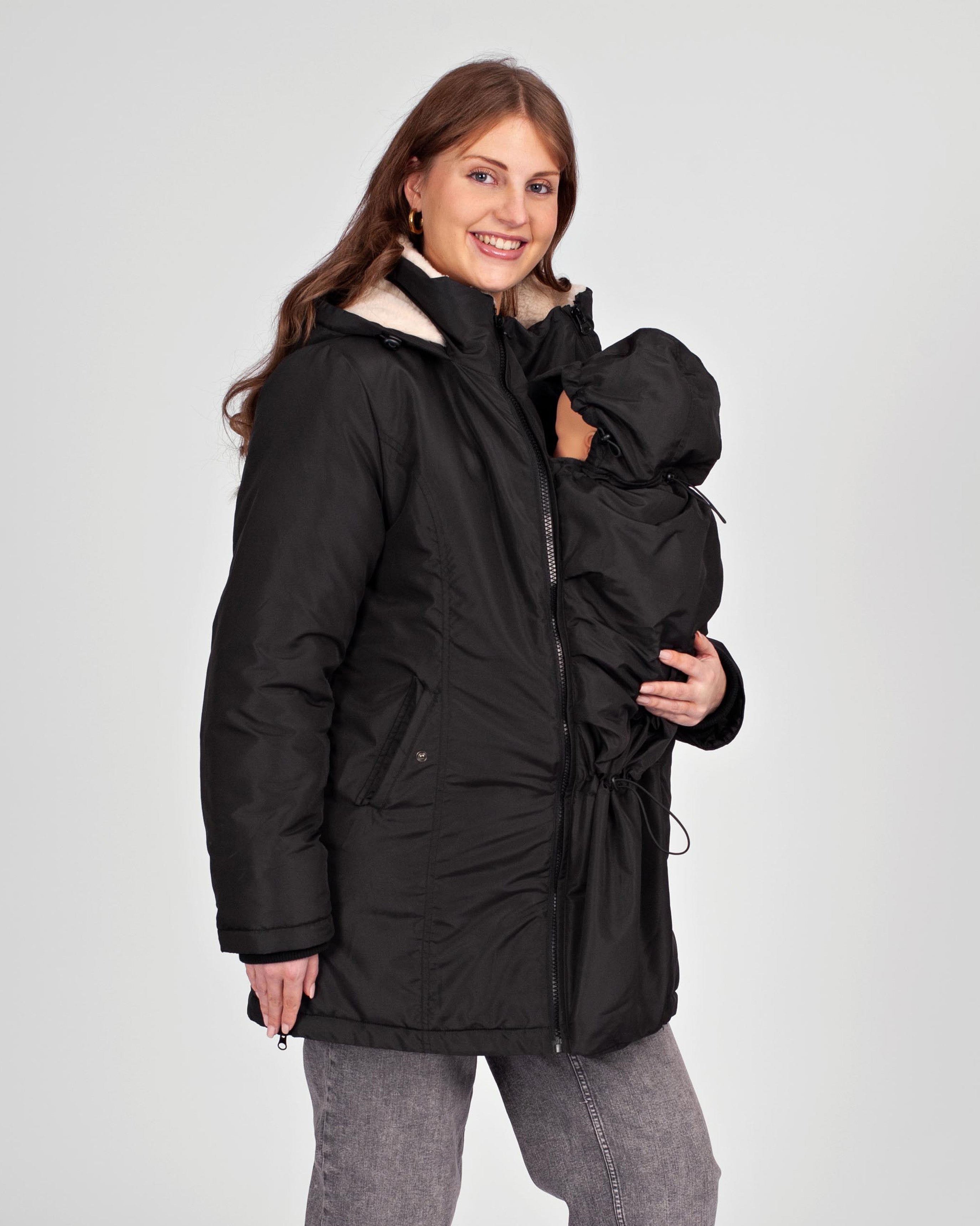 love2wait-3-in-1-babycarrier-mantel-in-schwarz-umstandsmantel-mit-babytrage-funk image 8