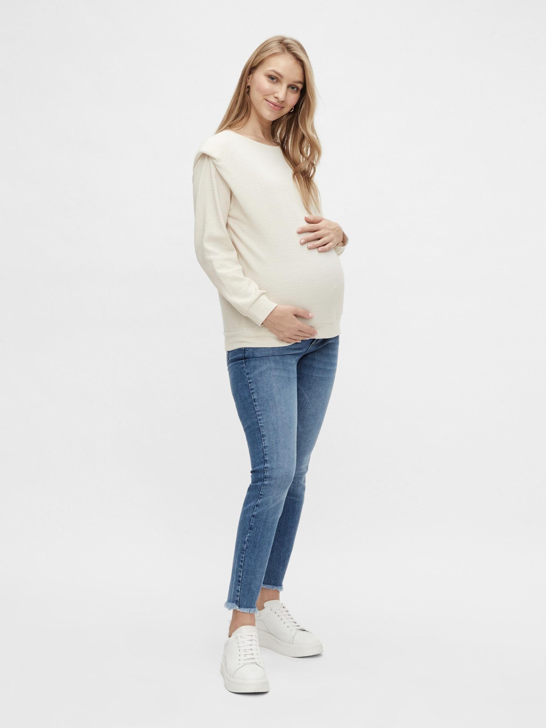 mamalicious-mlmila-damen-slim-fit-umstandsjeans-mit-berbauchbund image 4