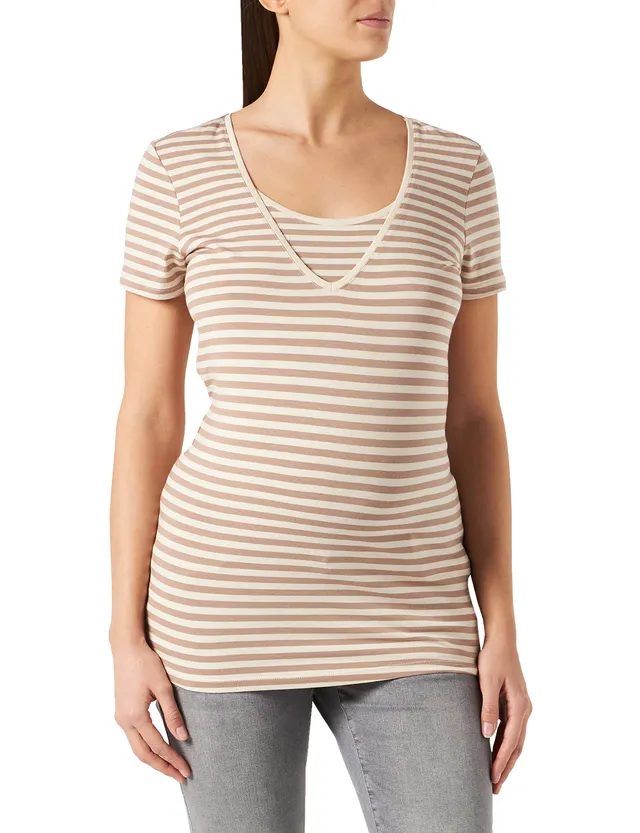 noppies-damen-still-shirt-holley-kurz-rmelig-gestreift-stilltop-mit-streifen image 1
