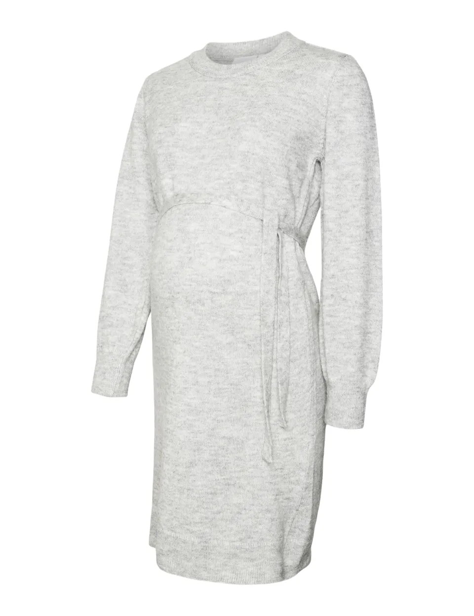 mamalicious-damen-strickkleid-mlnewanne-l-s-abk-knit-dress-a-noos-mit-bindeg-rte image 1
