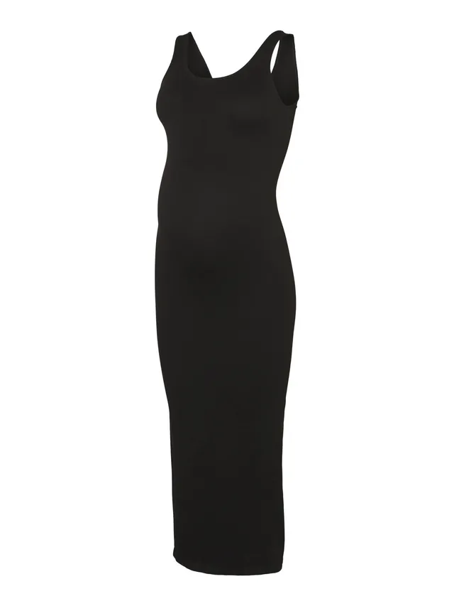 mamalicious-vmmisa-sl-seamless-midi-rib-dress-nahtloses-midikleid-f-r-die-schwan image 1