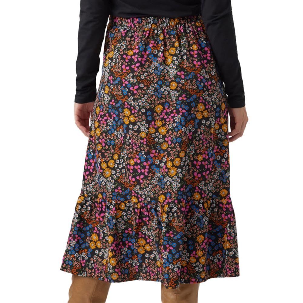 mamalicious-fina-damenrock-schwarz-rosa-bedruckt-hohe-taille image 2