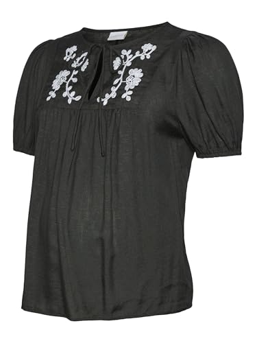 mamalicious-stillbluse-mlpilar-mit-rundhals-ballon-rmeln-und-elastischen-b-ndche image 7