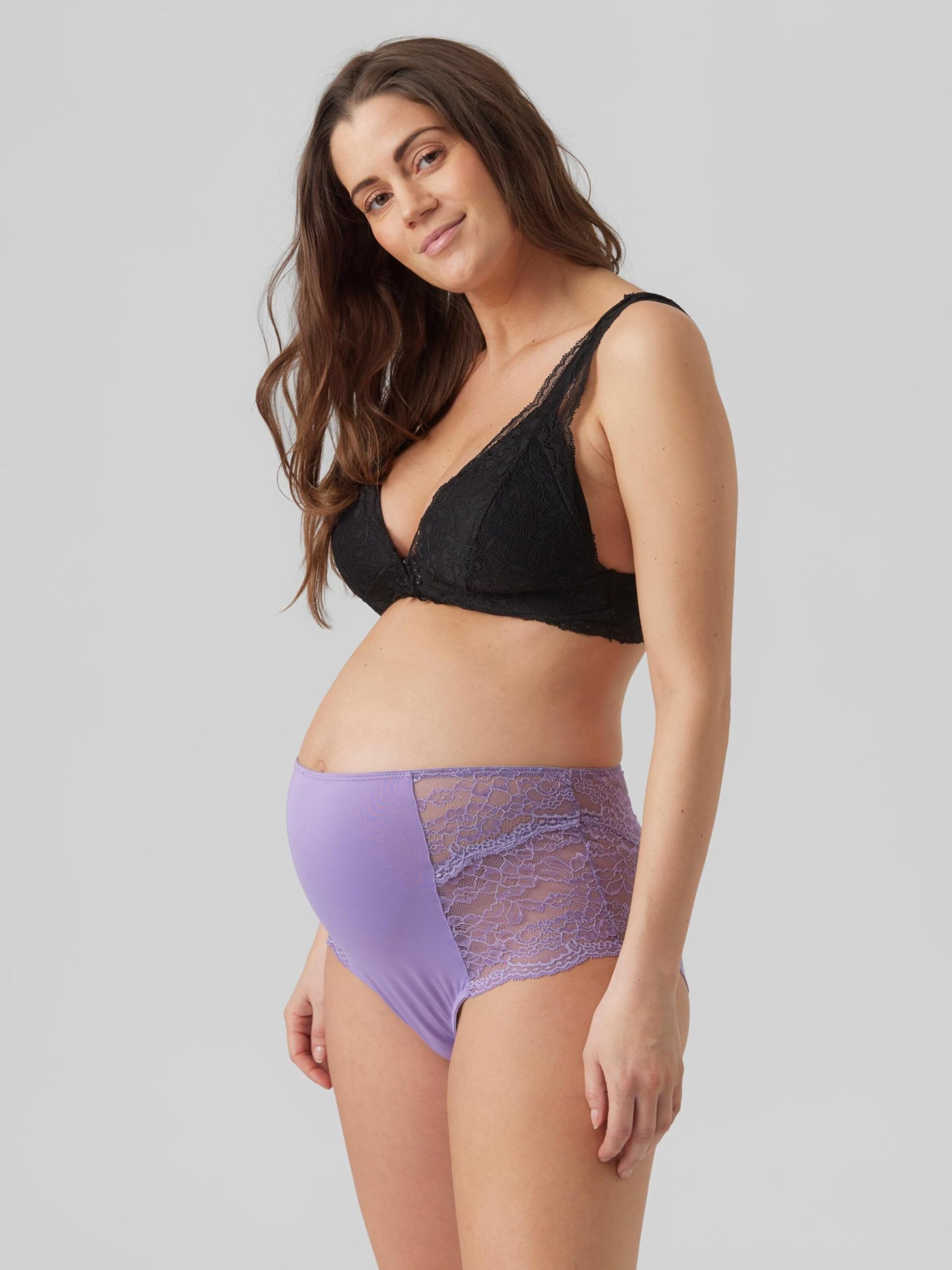 mamalicious-senia-umstands-und-stillpanty-schwarz-helllila-xs image 2