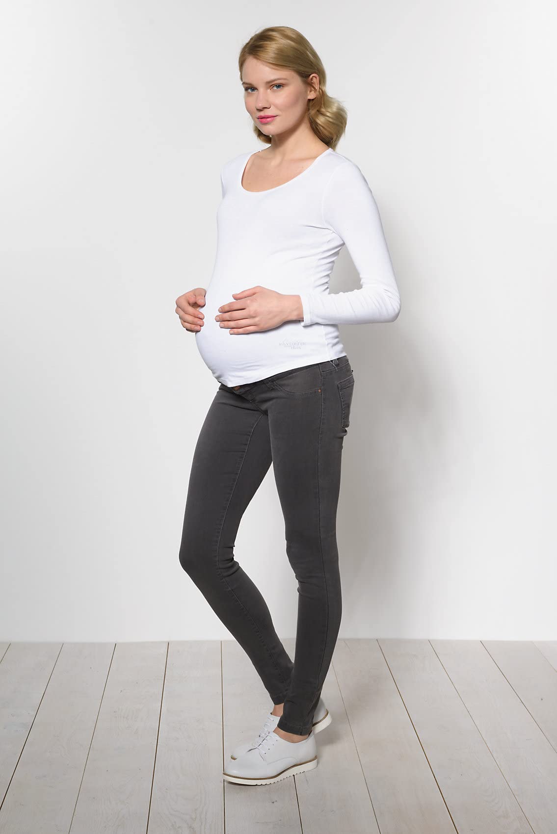 mamalicious-mlella-skinny-jeans-umstandshose-grey-denim-5-pocket-extrabreites-je image 2