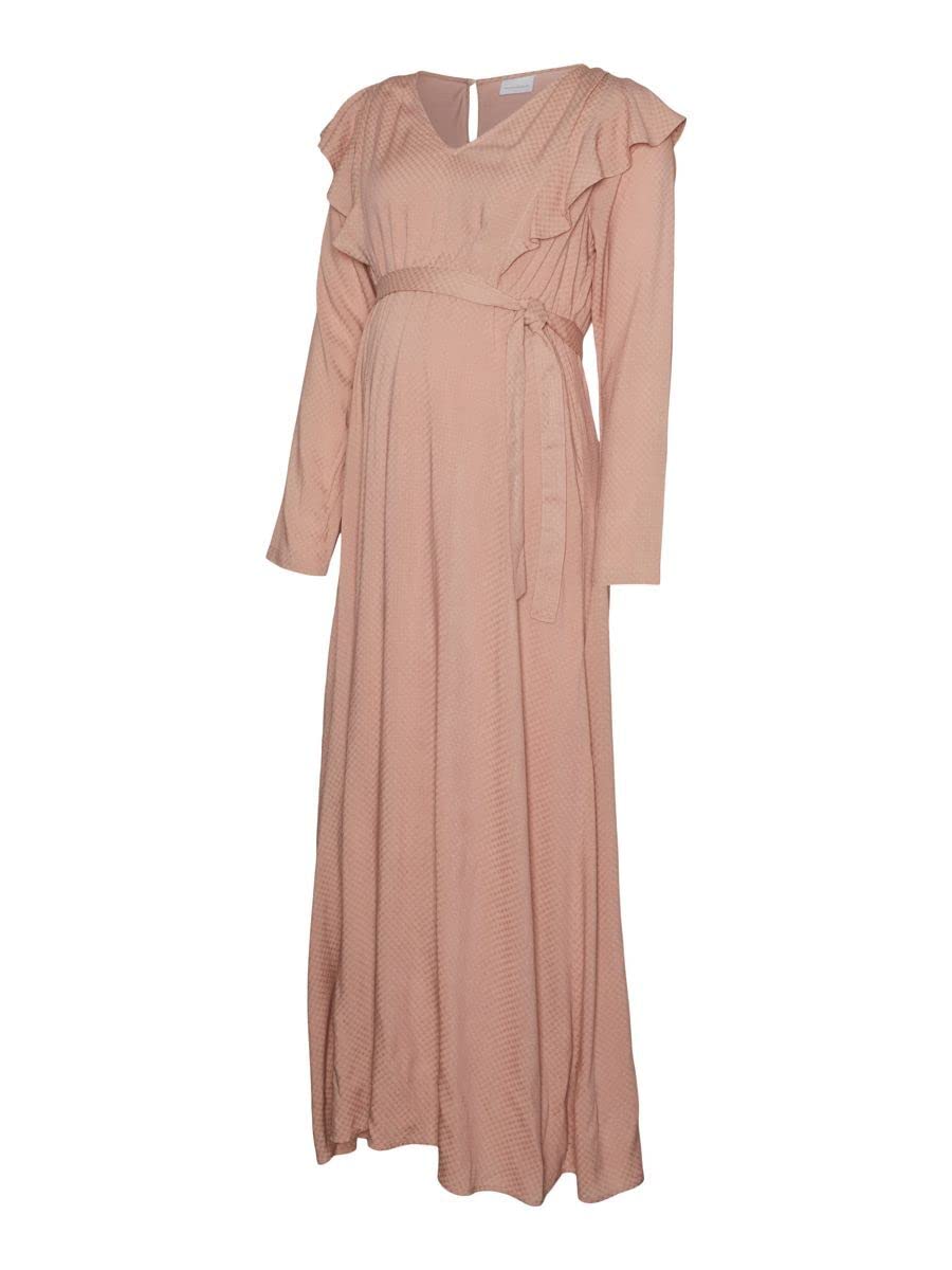 mamalicious-damen-midikleid-mit-stillfunktion-und-volant-v-ausschnitt-lenzing-ec image 1