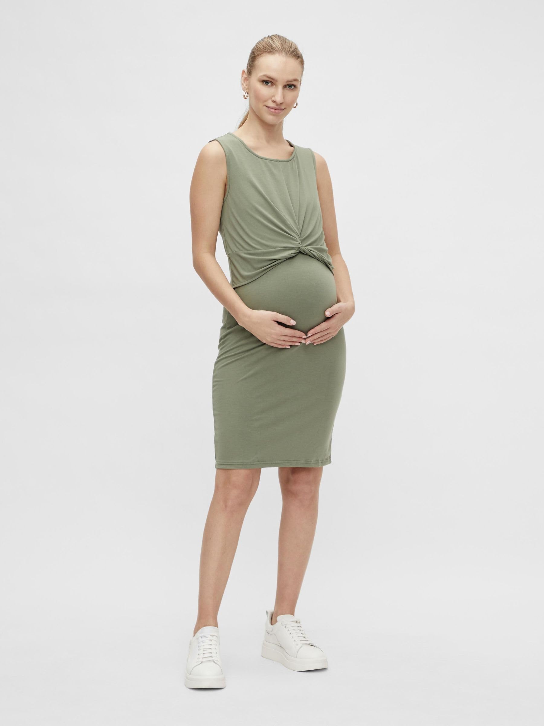 mamalicious-damen-umstandskleid-mit-knoten-detail image 4