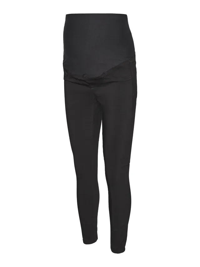 mamalicious-mllucy-black-slim-pant-a-noos-schwarze-umstandshose-mit-hohem-elasti image 1