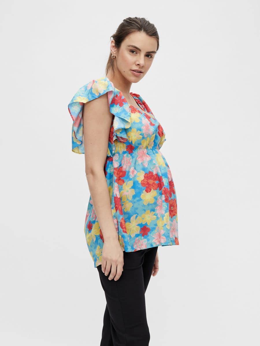 mamalicious-mlfrida-cap-frill-woven-top-a-stillbluse image 2