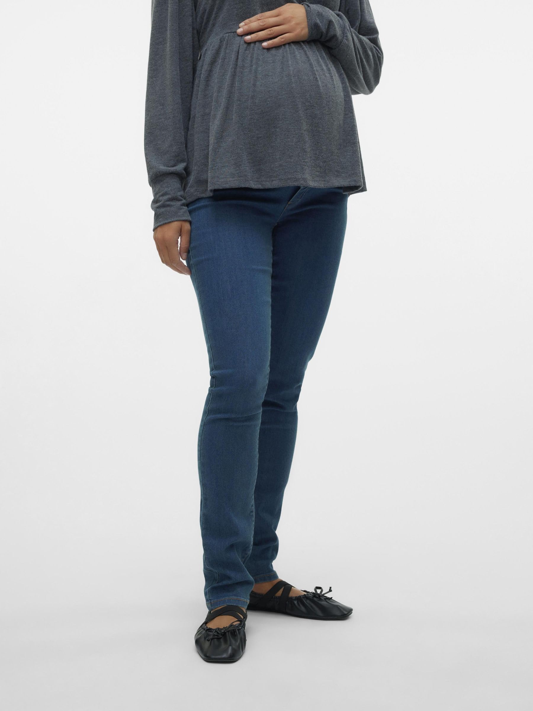 mamalicious-damen-jeans-mljulia-medium-blue-slim-jeans-a-noos image 6
