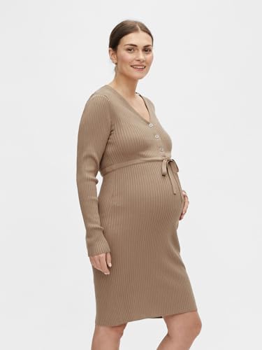 mamalicious-umstandskleid-mlmacy-mit-v-ausschnitt-und-bindeg-rtel-knielang-visko image 8