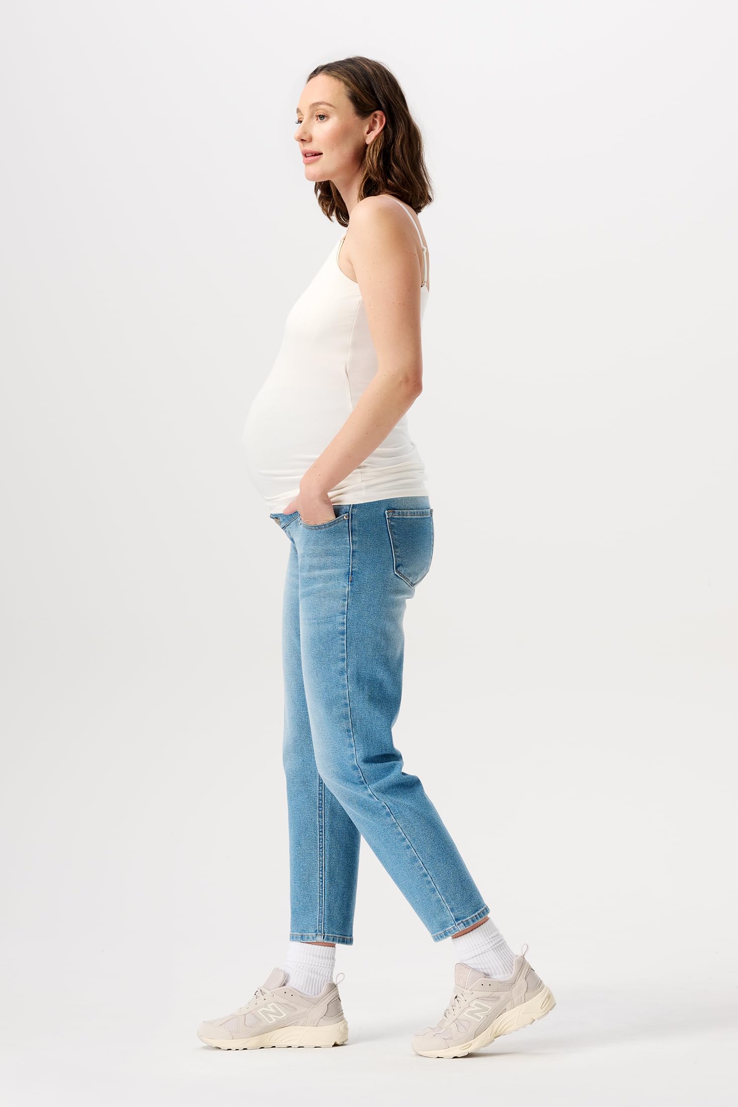 noppies-damen-azua-mom-fit-otb-jeans-umstandsjeans-mit-verstellbarem-bund-und-ba image 3