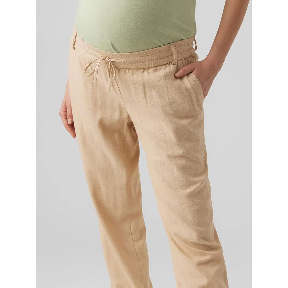 mamalicious-mlbeach-woven-string-pant-noos-leichte-umstandshose-mit-elastischem- image 6