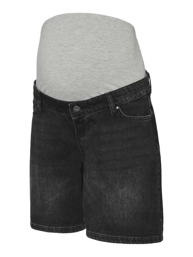 mamalicious-mlmila-umstands-jeans-shorts-mit-mid-rise-5-pocket-design-und-bauchb image 1