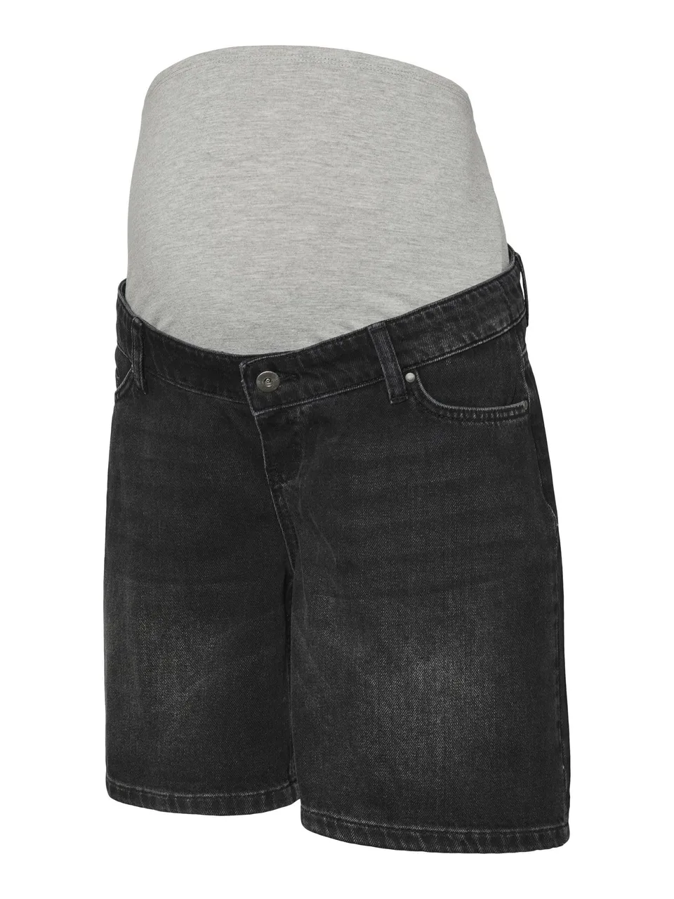 mamalicious-mlmila-umstands-jeans-shorts-mit-mid-rise-5-pocket-design-und-bauchb image 1