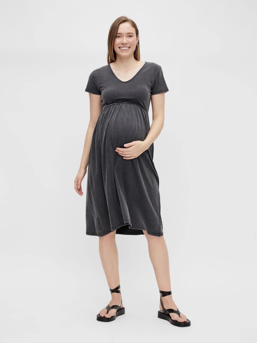 mamalicious-damen-mlstinna-cap-jersey-umstandskleid-schlichtes-kleid-f-r-schwang image 3