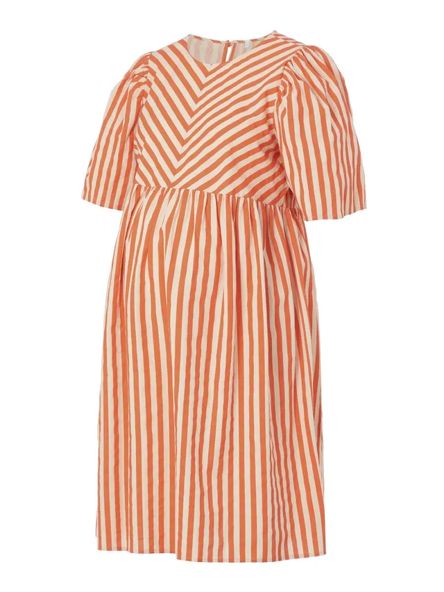 mamalicious-mlfelicity-2-4-dress-umstandskleid-mit-streifenmuster-midikleid-100- image 1
