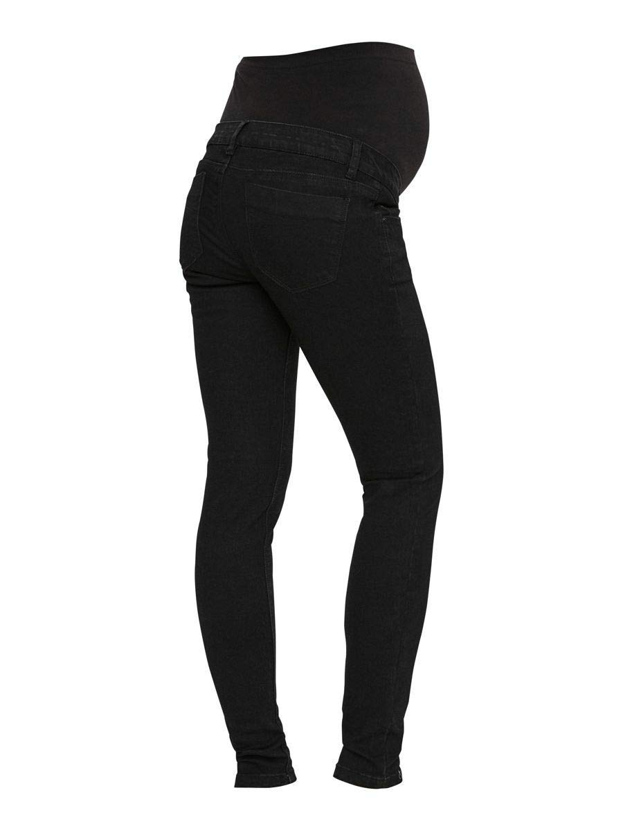 mamalicious-mlmercy-umstands-jeans-slim-fit-coated-5-pocket-mit-jersey-bauchband image 3