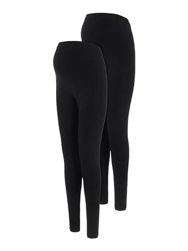 mamalicious-damen-umstandsleggings-slim-fit-2er-pack-hohe-taille-bio-baumwolle-s image 8