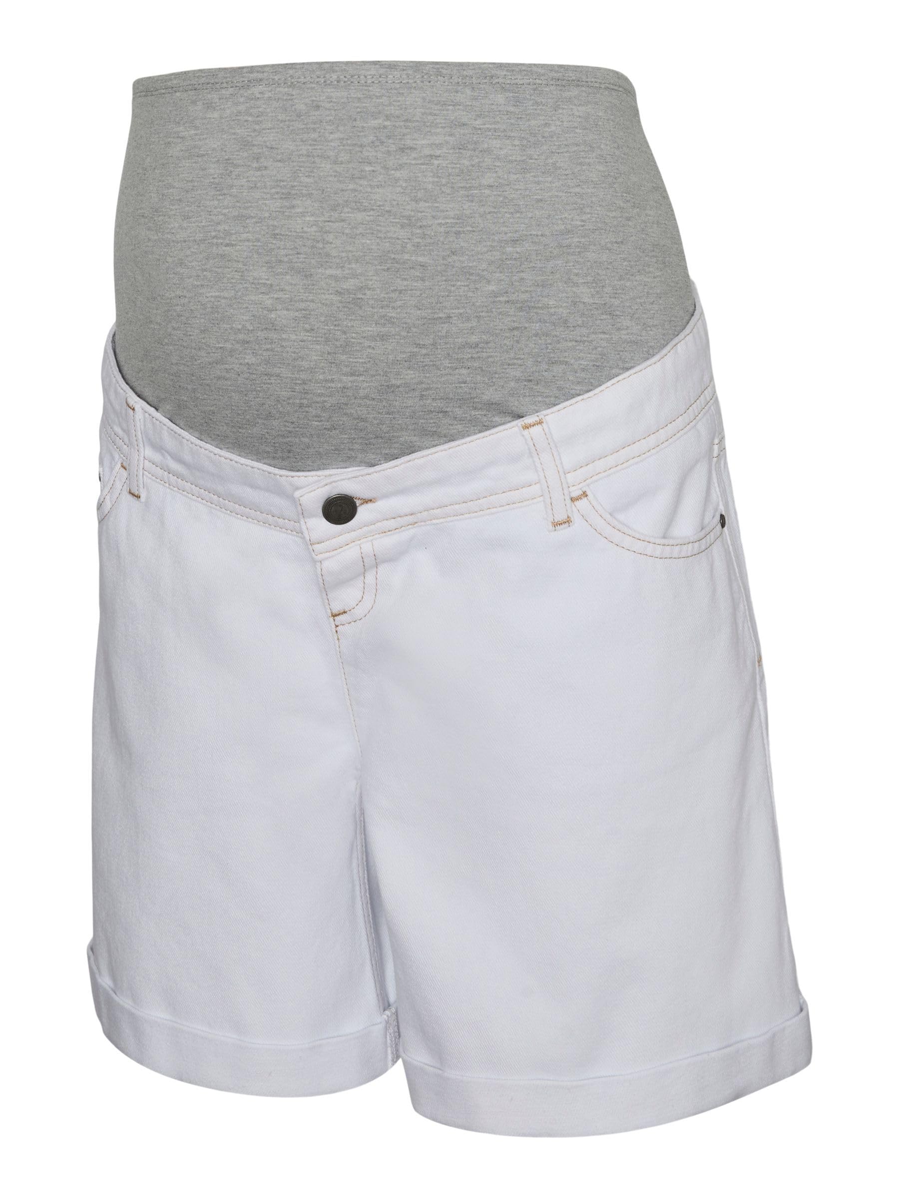 mamalicious-jeans-shorts-umstandshorts-mittlere-taille-umschlag-s-ume-5-pocket image 1