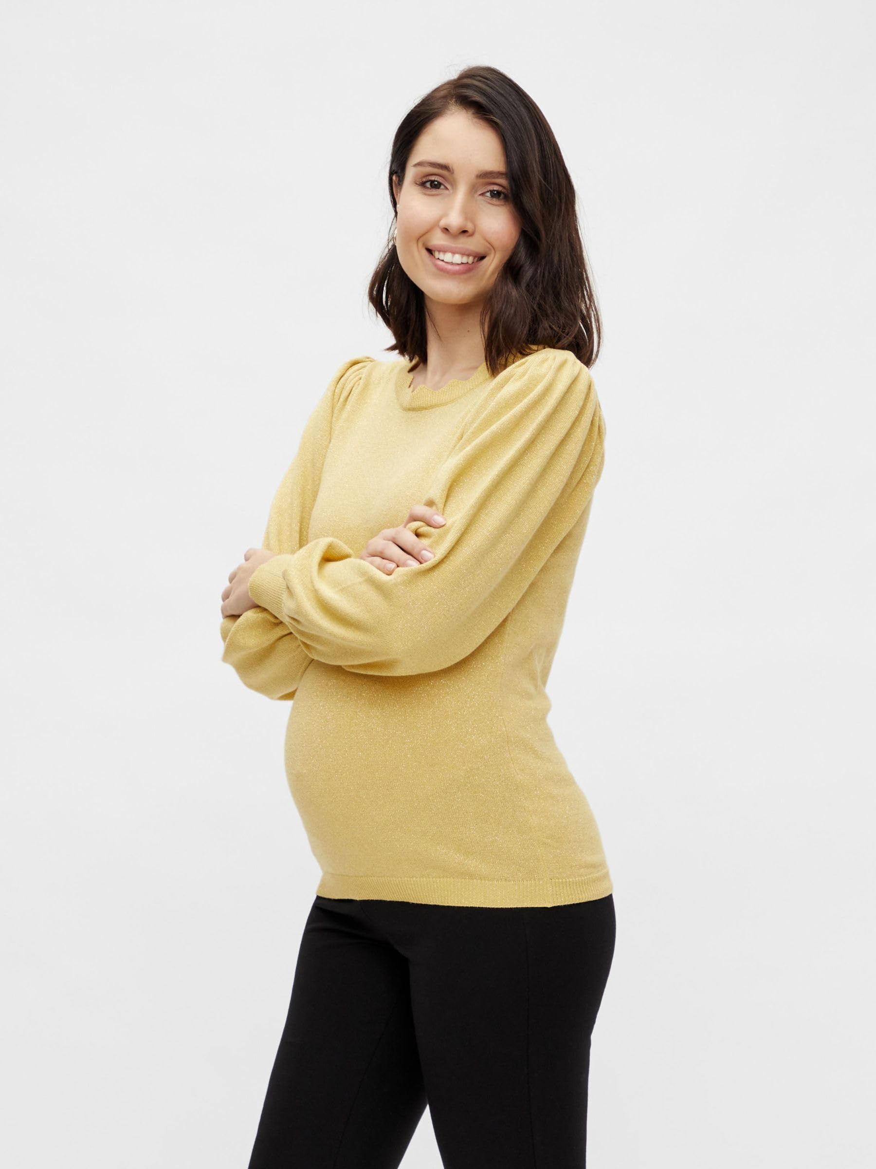 mamalicious-mlpatricia-langarm-strickpullover-f-r-schwangere-mit-puff-rmeln image 2