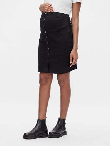 mamalicious-mlvilla-black-denim-abk-skirt-umstands-jeansrock-in-schwarz image 8
