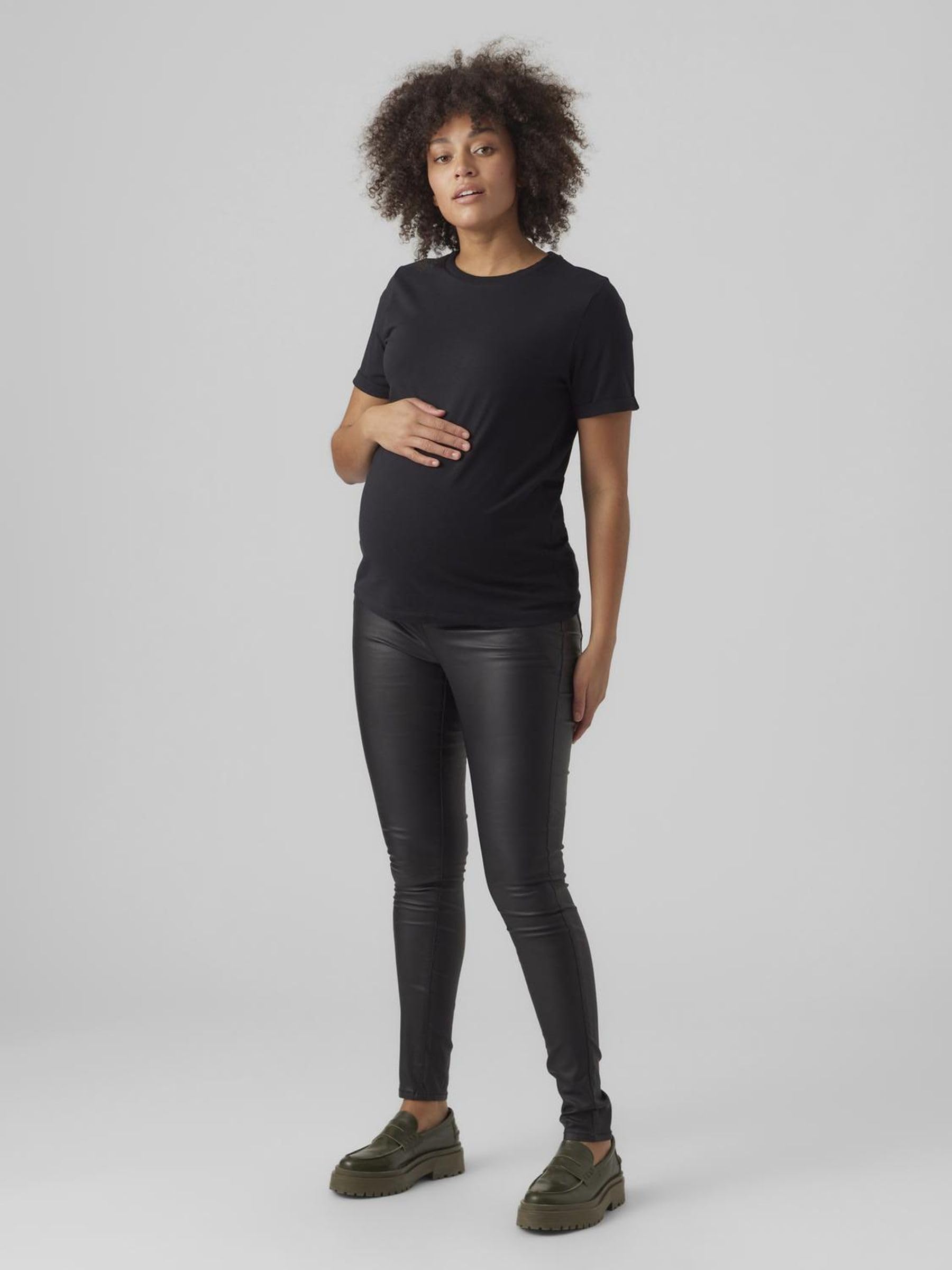 mamalicious-vmmseven-umstandsjeans-skinny-coated-beschichtet-schwarz-damen image 4