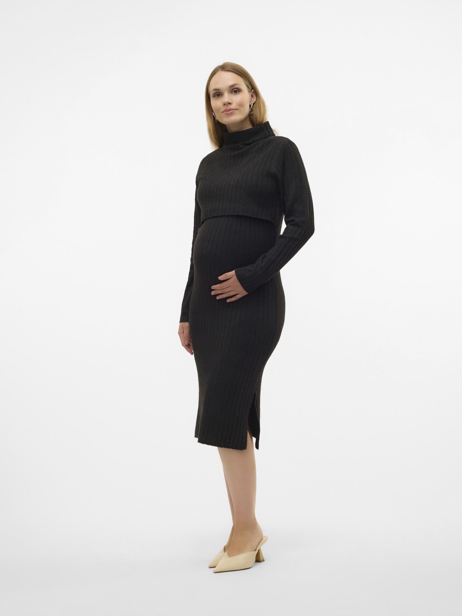 mamalicious-mlsuniva-june-ls-knit-midi-dress-2f-noos-langarm-strickkleid-in-midi image 4