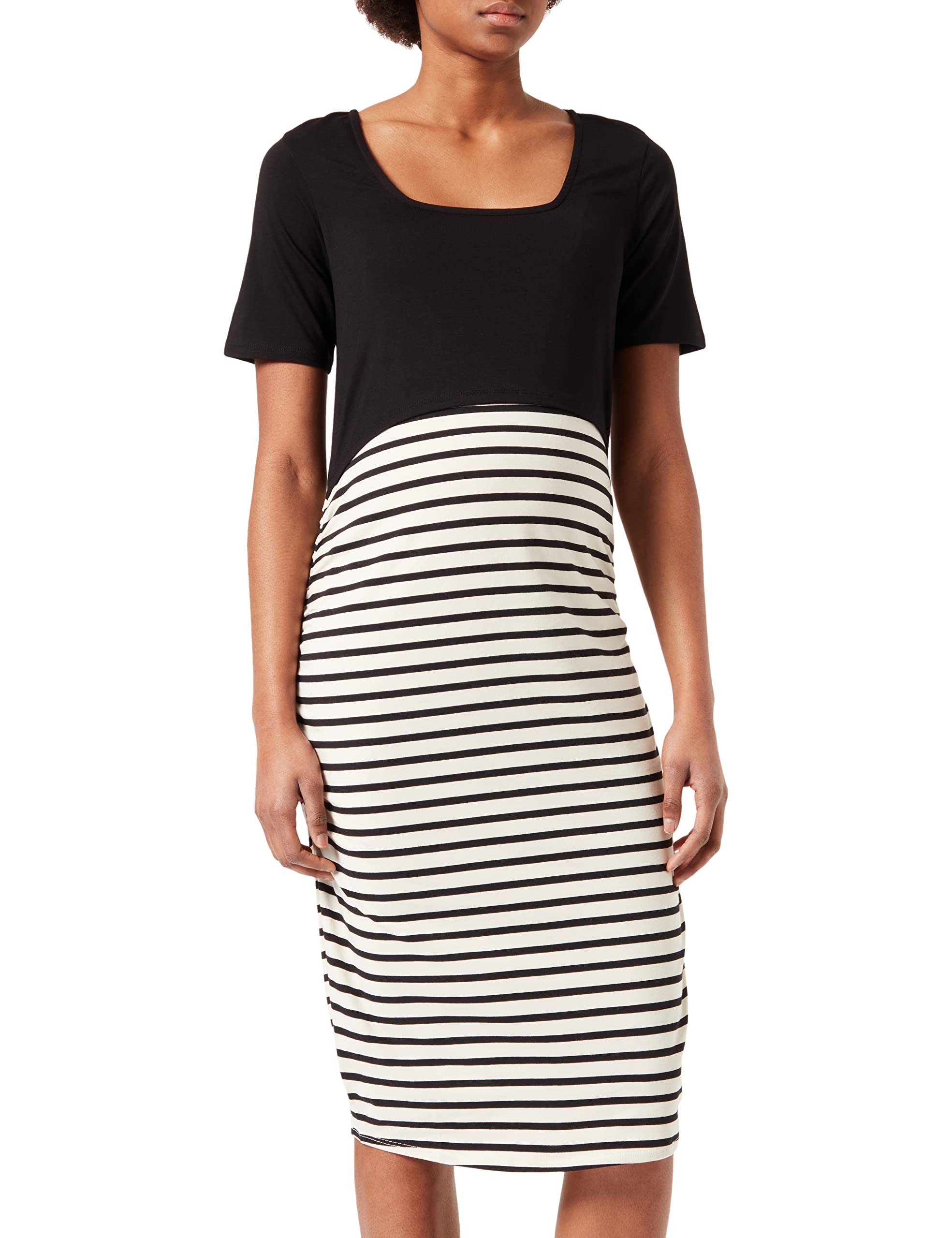 noppies-umstandskleid-stillkleid-dress-nursing-short-sleeve-stripe-l-we-schwarz- image 1