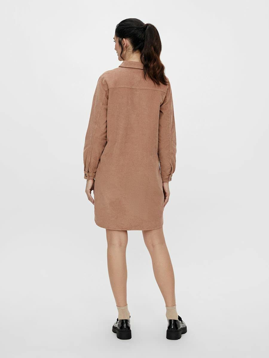 mamalicious-umstandskleid-pcmphoebe-cordkleid-in-swarm-taupe-100-baumwolle image 3