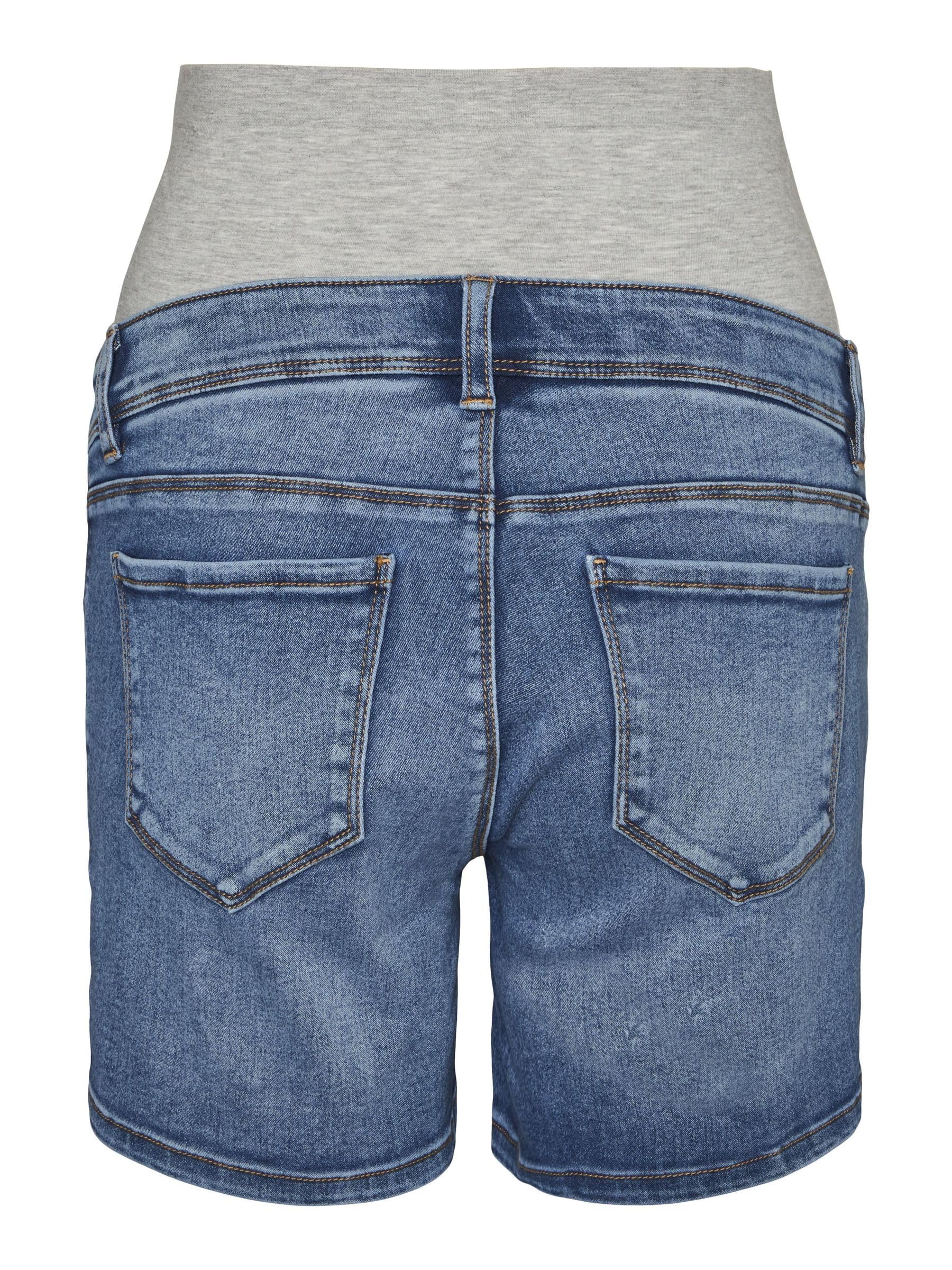 mamalicious-rome-blue-denim-umstands-jeansshorts-mit-elastischem-bauchband image 3