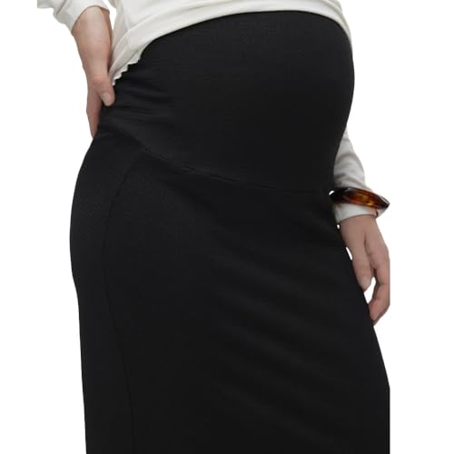 mamalicious-schwarzer-damenrock-naomi-hoher-bund-bequem-60-recyceltes-polyester- image 8