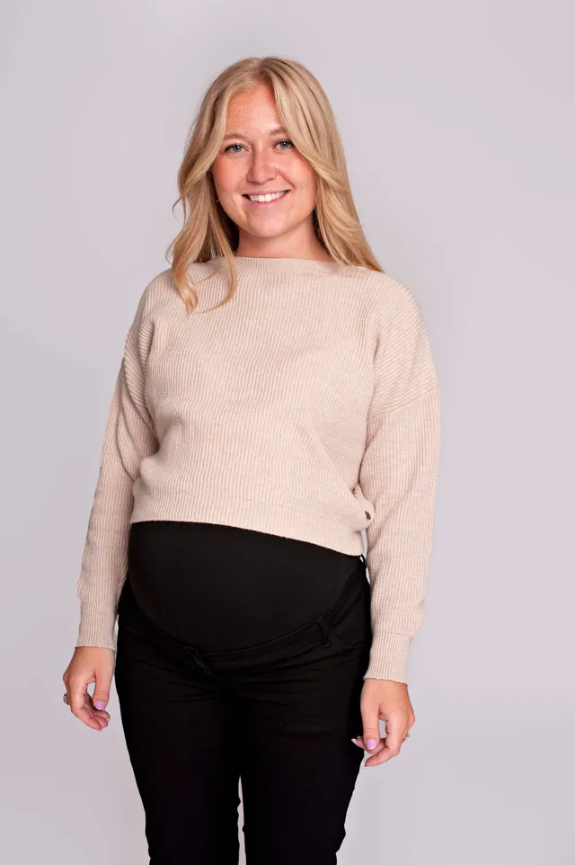 love2wait-knit-cropped-sand-gebreite-crop-top-mit-langen-rmeln image 1