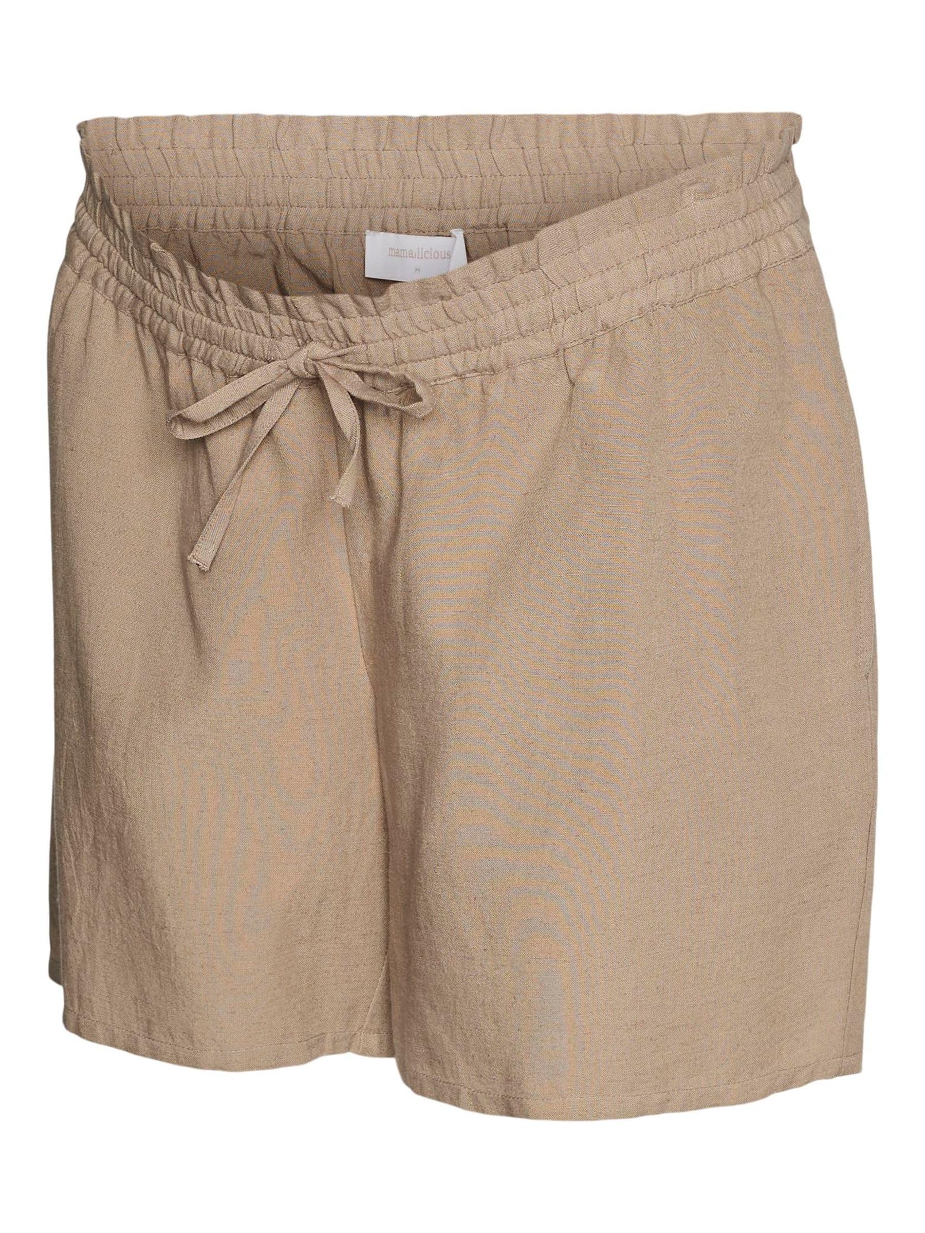 mamalicious-umstands-shorts-mid-rise-kurz-kordelzug-paperbag-taille-mit-g-rtel-b image 7