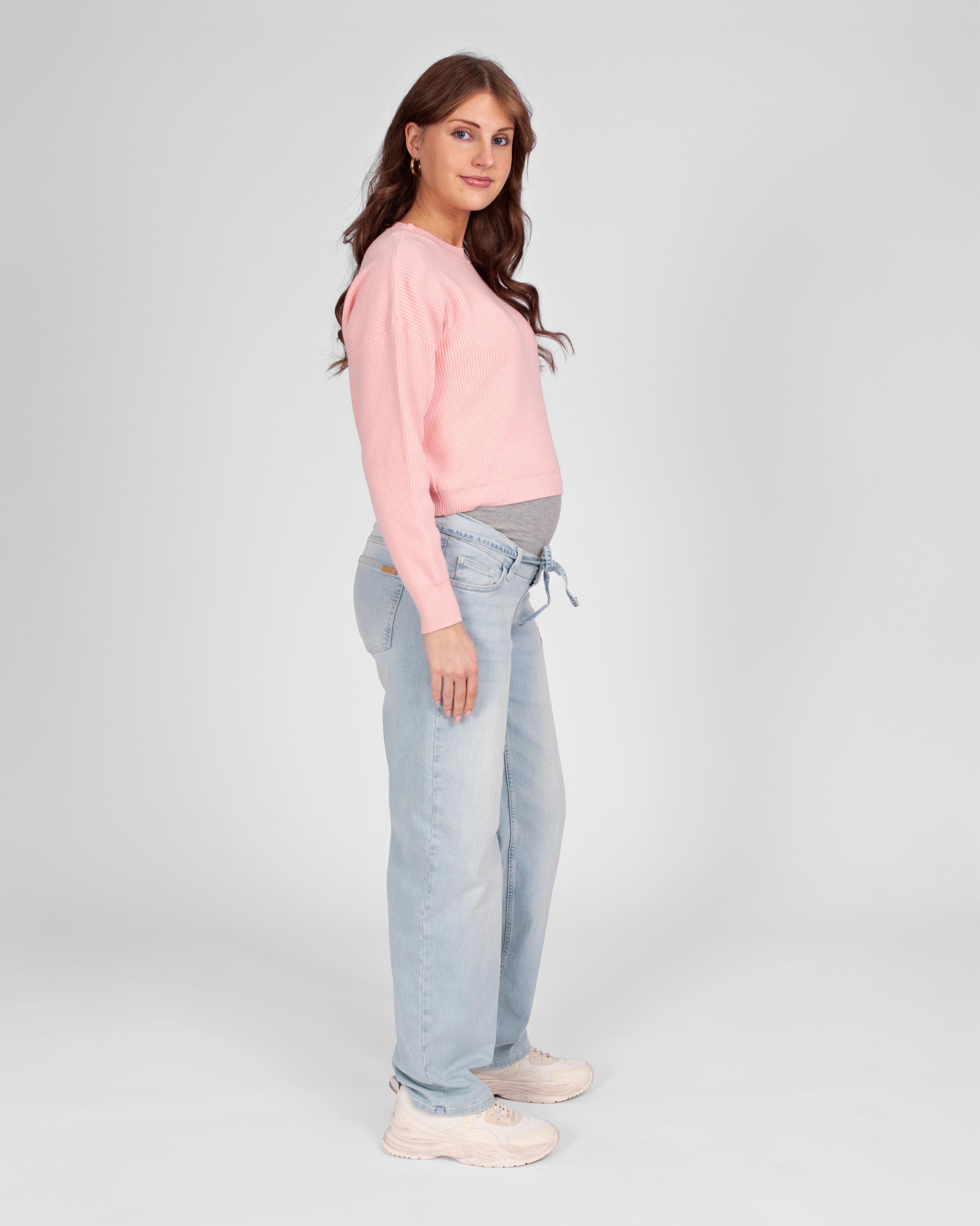 love2wait-kate-tapered-fit-light-wash-umstandsjeans-mit-elastischem-band-und-cei image 3