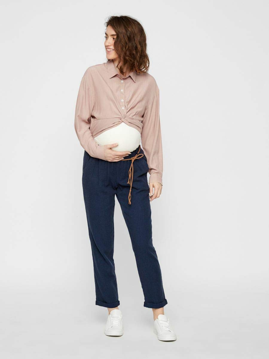 mamalicious-mlxenia-l-s-woven-short-top-bluse image 5