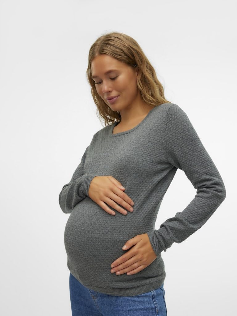 mamalicious-vmmcare-structure-ls-o-neck-blou-noos-umstands-strickpullover-mit-ru image 2