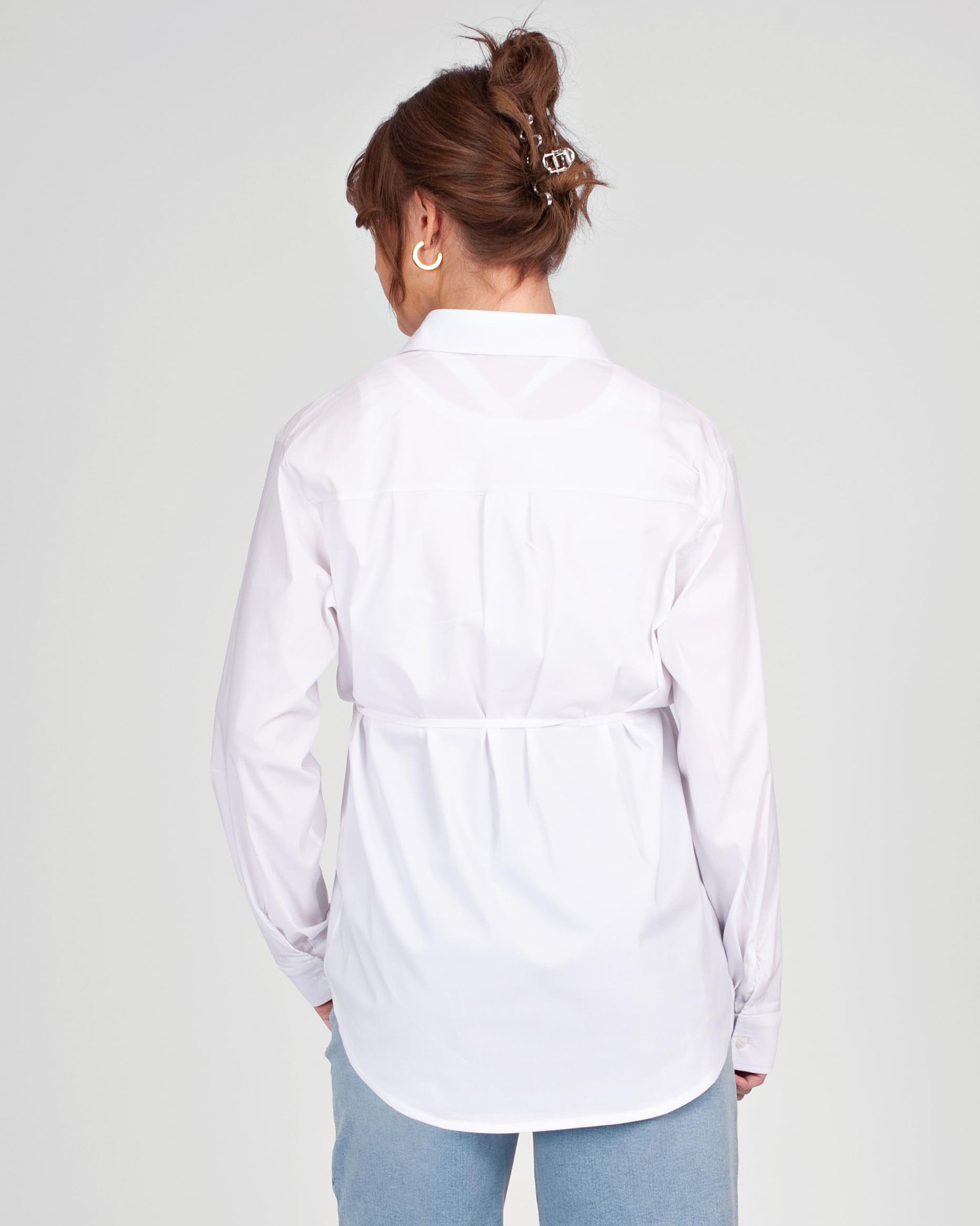 love2wait-bluse-klassische-umstandsbluse-in-wei-mit-kragen-knopfverschluss-und-s image 4