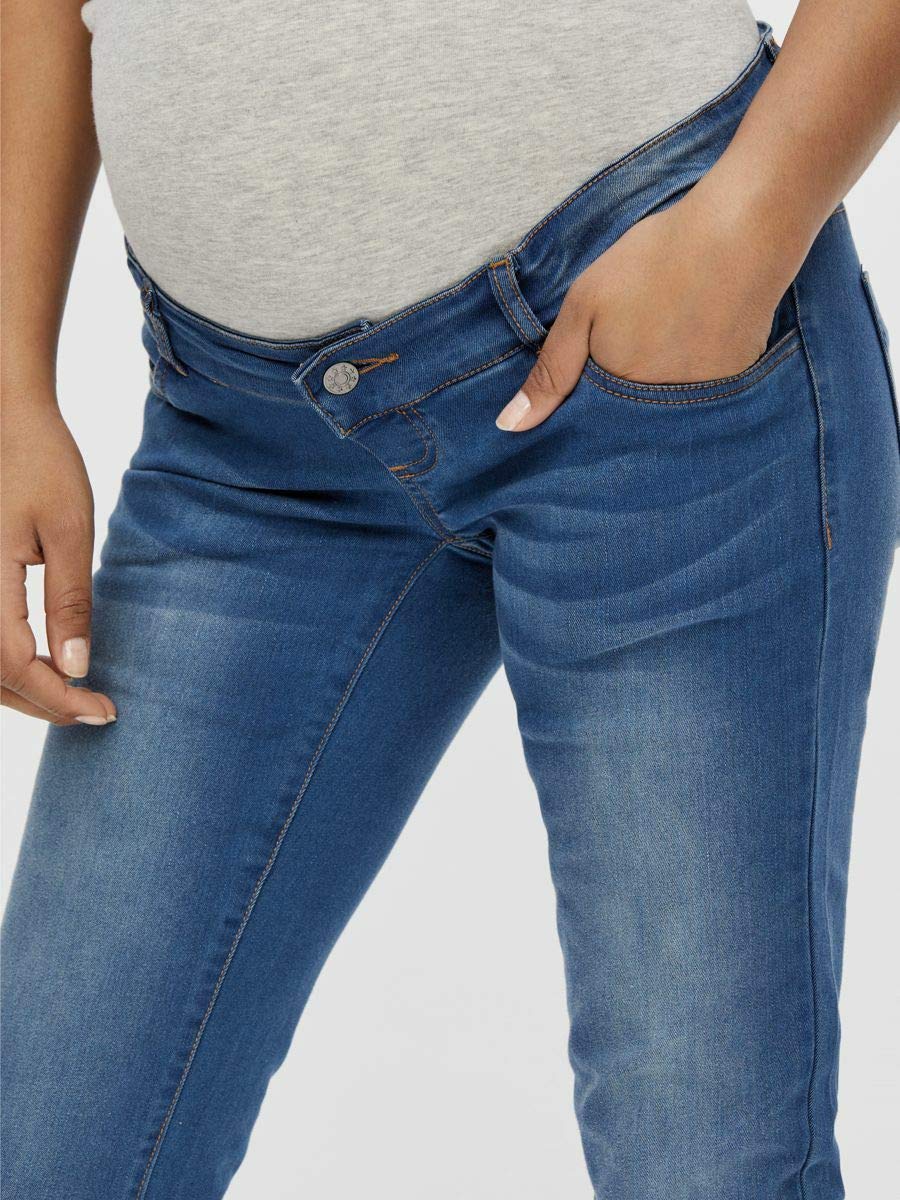 mamalicious-damen-umstandsjeans-mlfifty-002-slim-noos-schmale-jeans-mit-jersey-b image 8