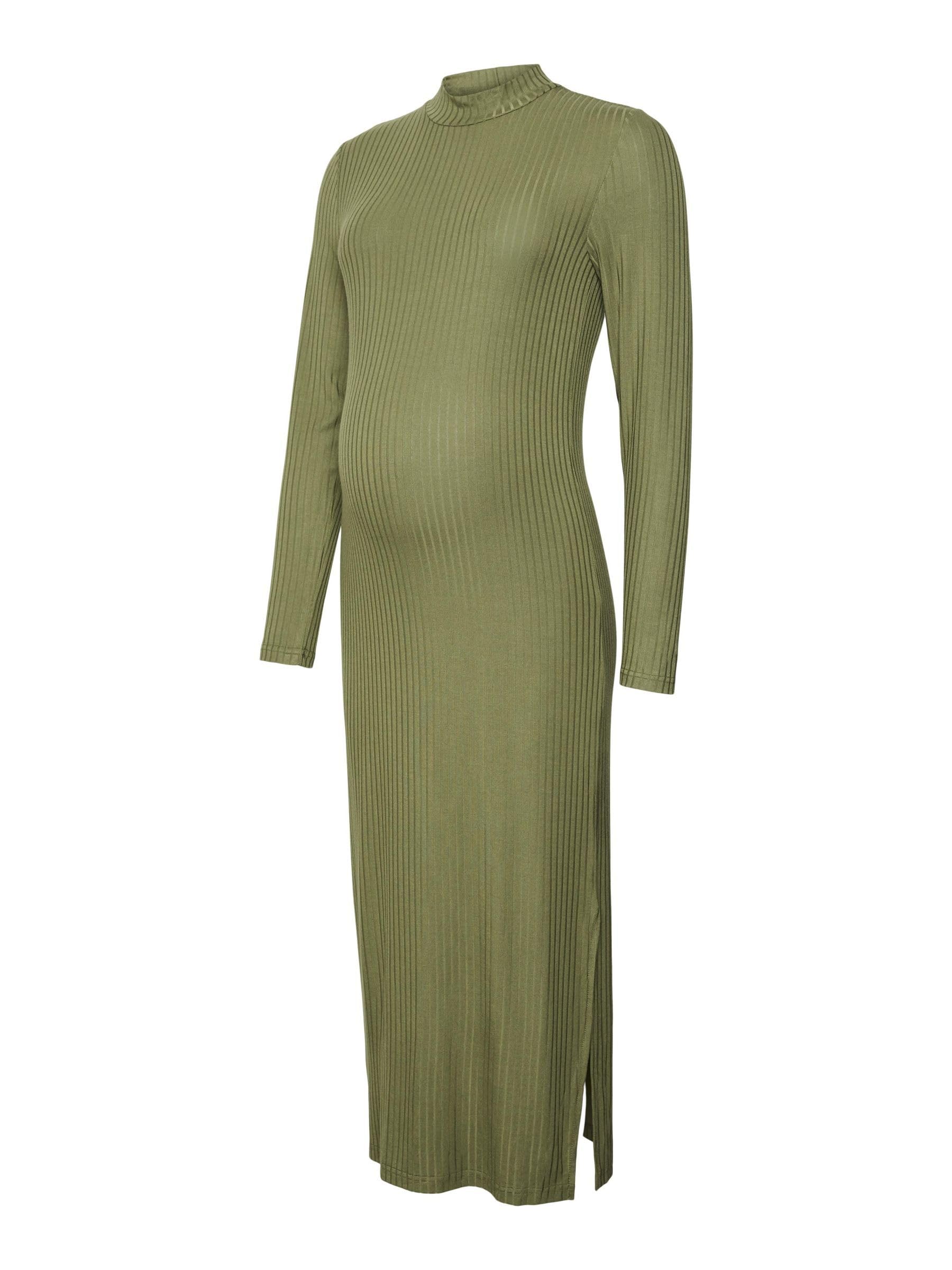 mamalicious-damen-kleid-mltrinity-high-neck-jrs-midi-dress-noos-stehkragen-seite image 1