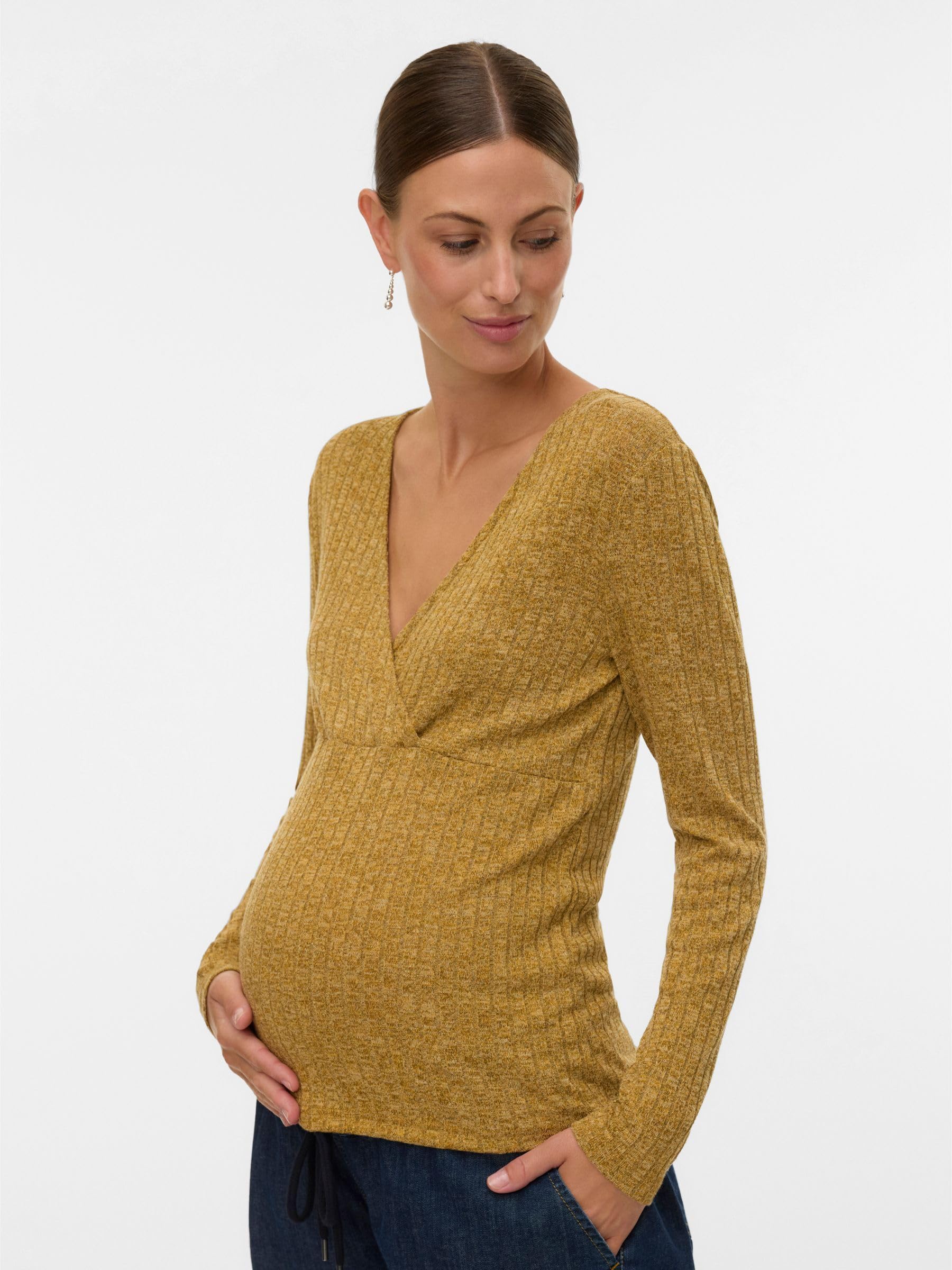 mamalicious-mlpilar-still-top-mit-v-ausschnitt-und-langarm-eng-anliegend image 2