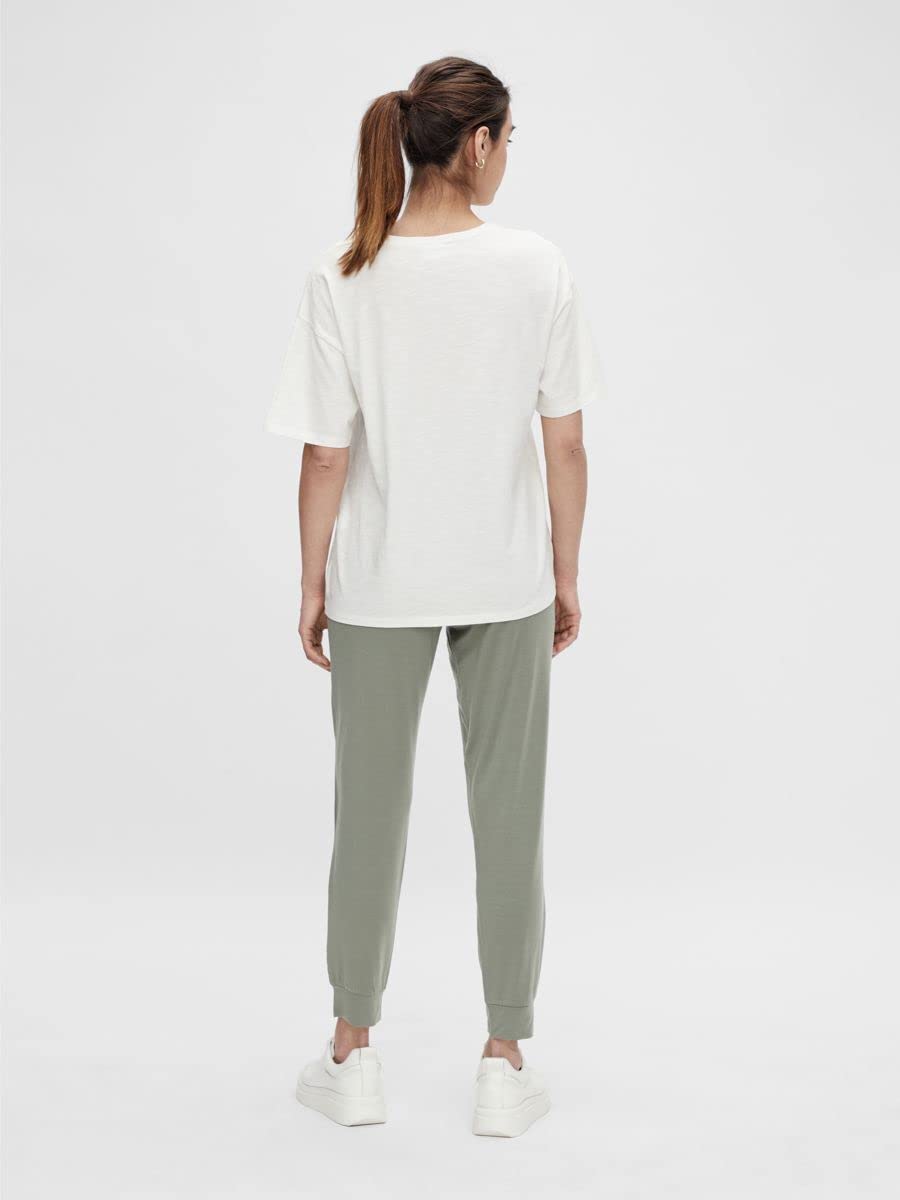 mamalicious-damen-mlcaylee-jrs-pant-e-a-hose-einfarbige-umstandshose-mit-elastis image 3